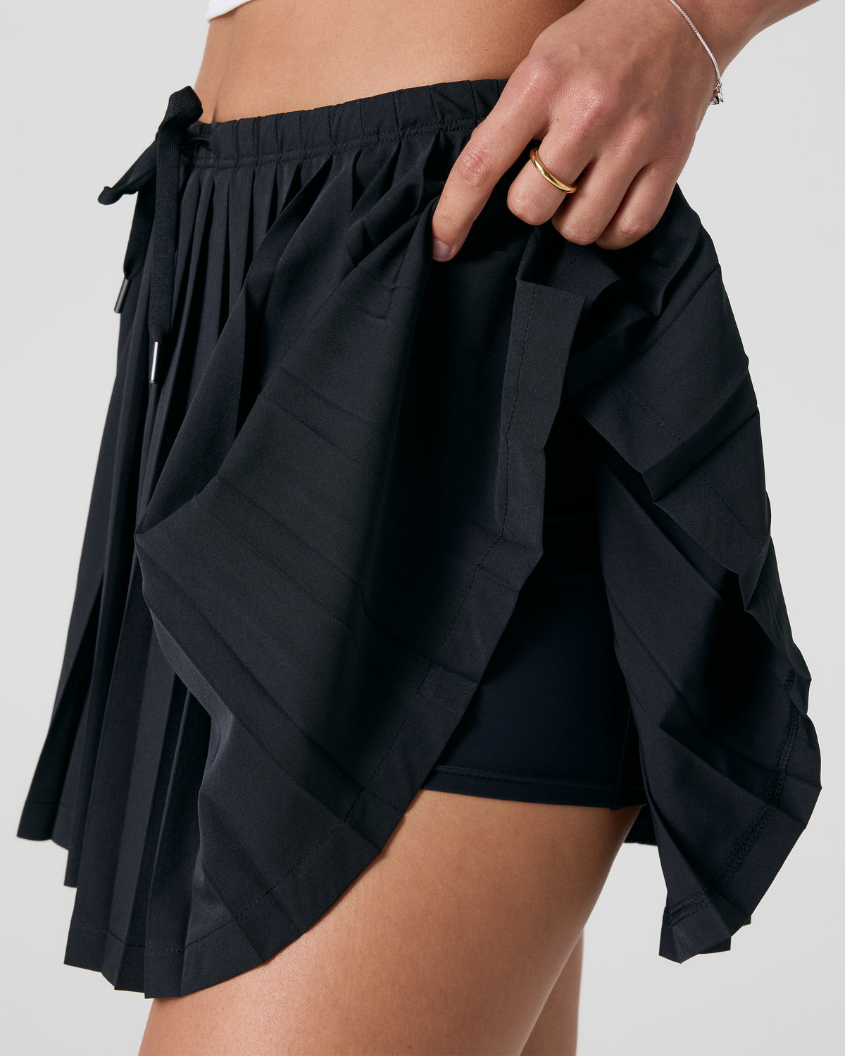 Clementine Pleated Skirt 15" Black - Image 5