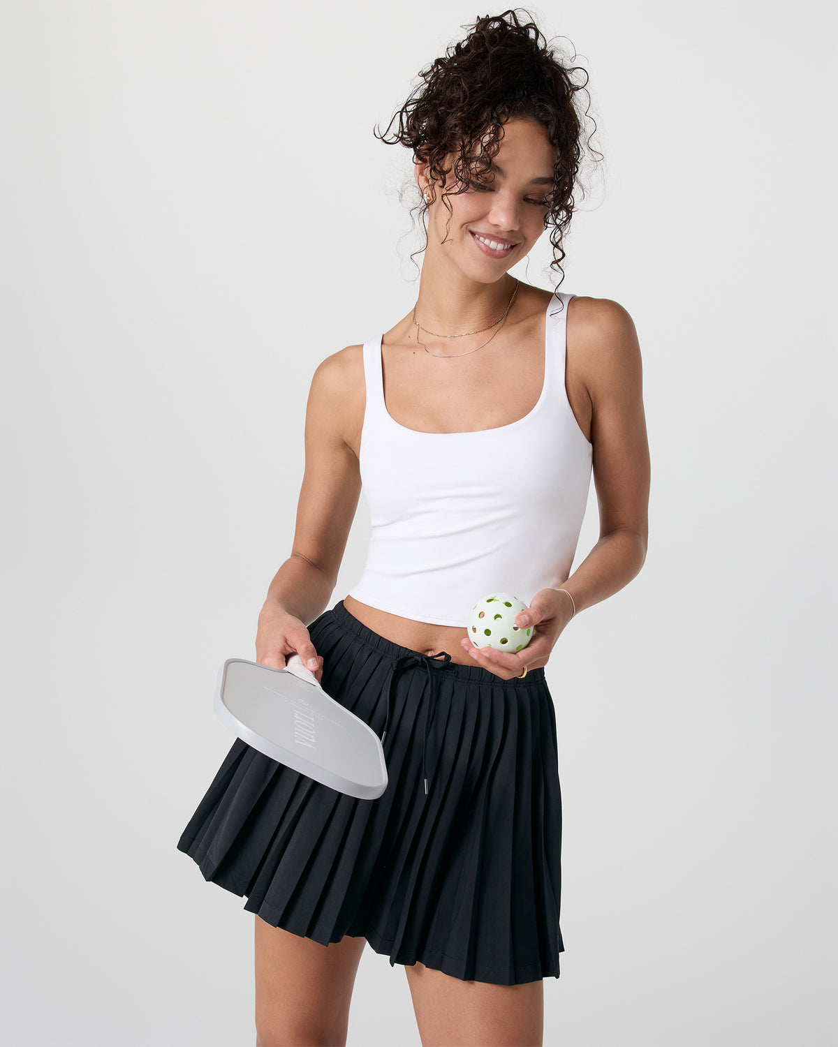 Clementine Pleated Skirt 15" Black - Image 6