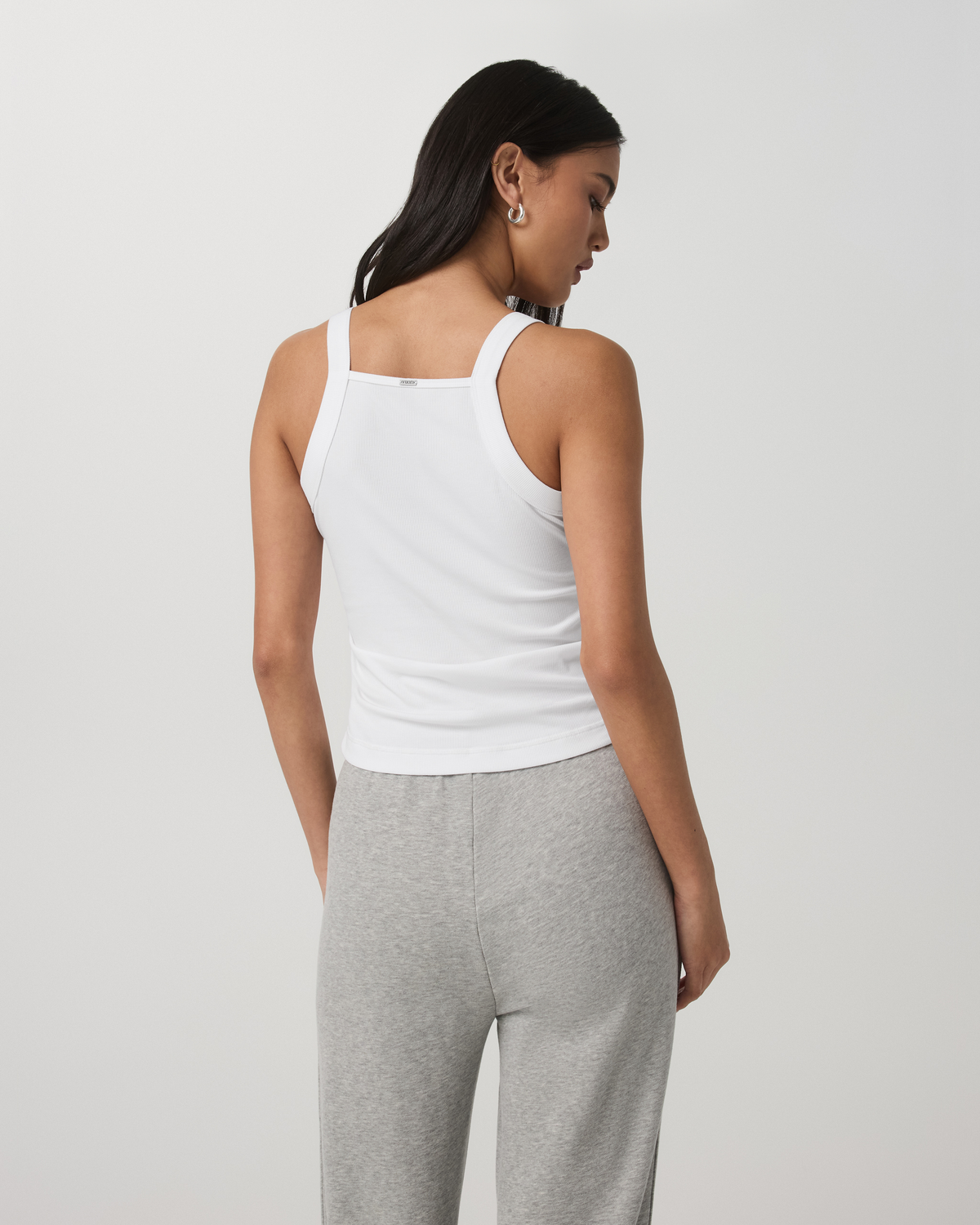 Pose Cooper Tank Women's White Square Neck Tank Top - Image 3