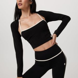 Vuori AllTheFeels? Corset Tank Women's Black Tank Top