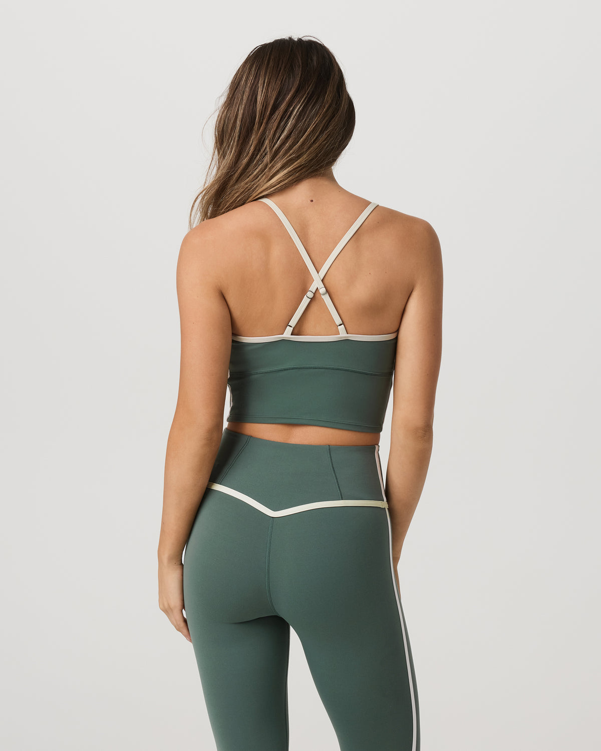 Vuori AllTheFeels? Corset Tank Women's Agate Green Tank Top - Image 3