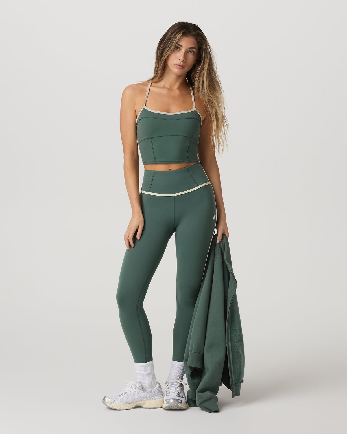 Vuori AllTheFeels? Corset Tank Women's Agate Green Tank Top - Image 4