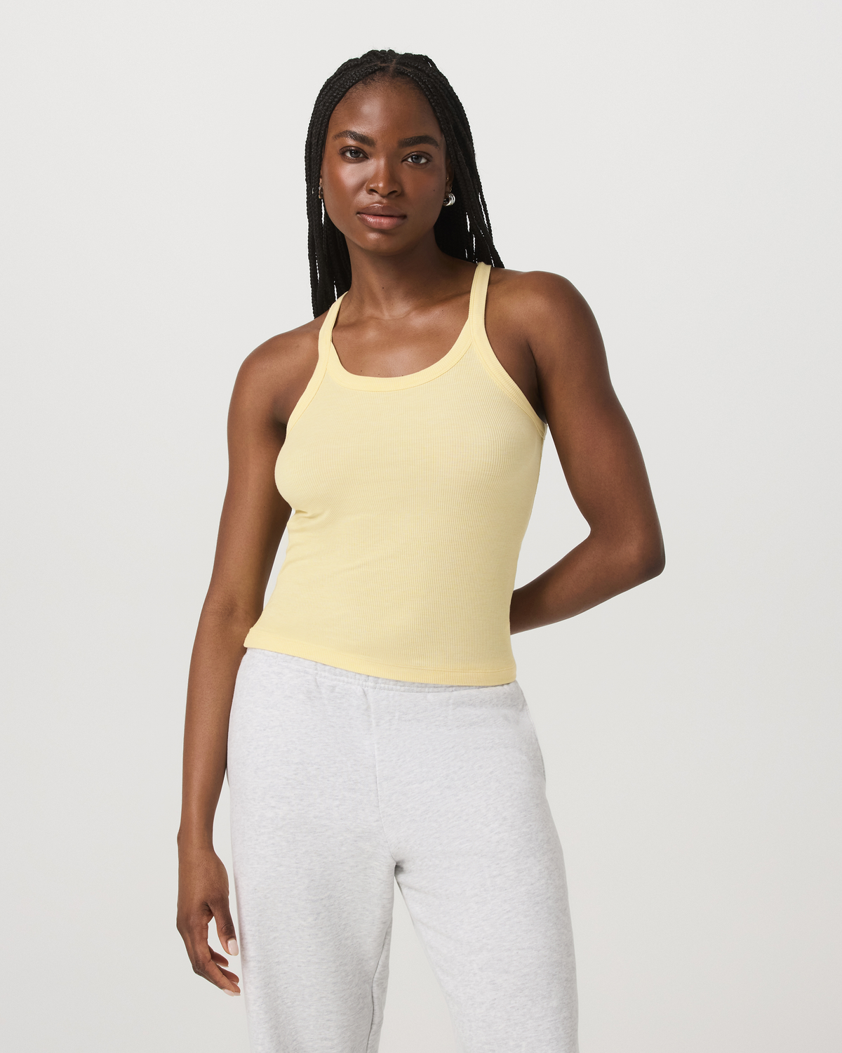 Cove Layering Tank Women's Lemon Snap Heather Tank Top - Image 2