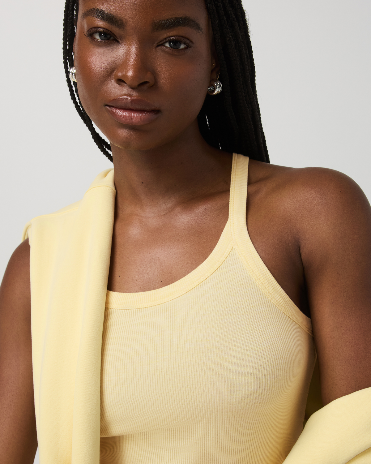 Cove Layering Tank Women's Lemon Snap Heather Tank Top - Image 5