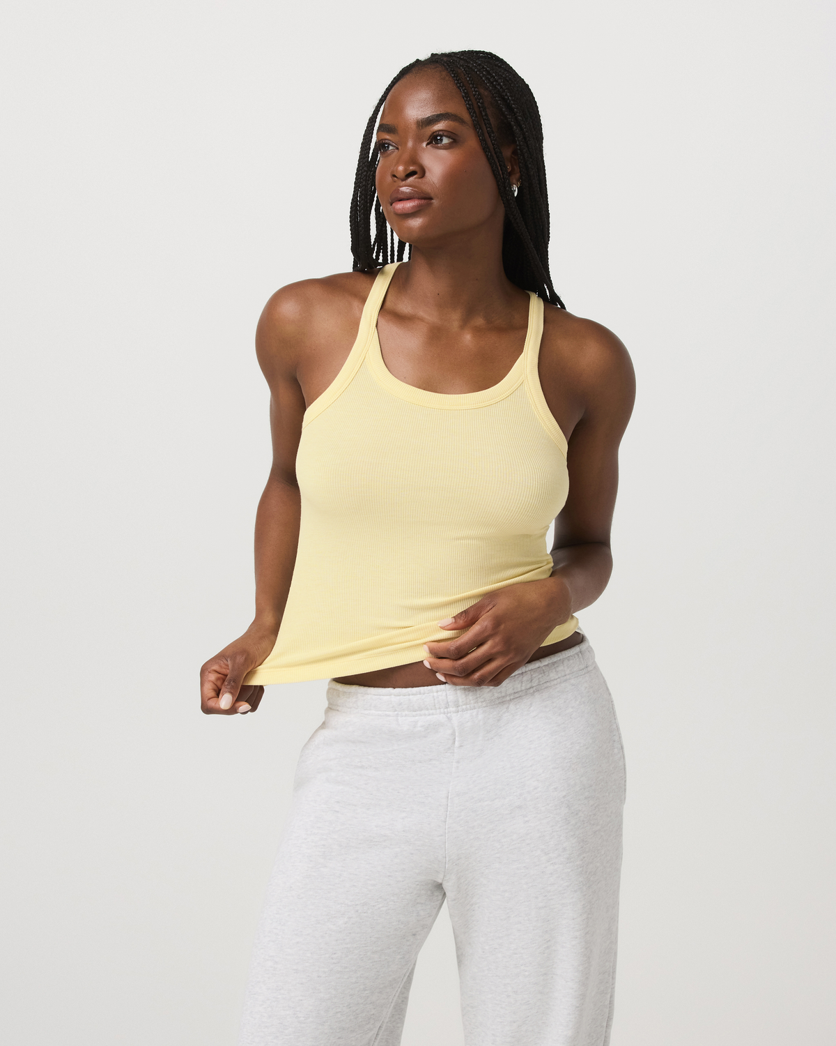 Cove Layering Tank Women's Lemon Snap Heather Tank Top - Image 6