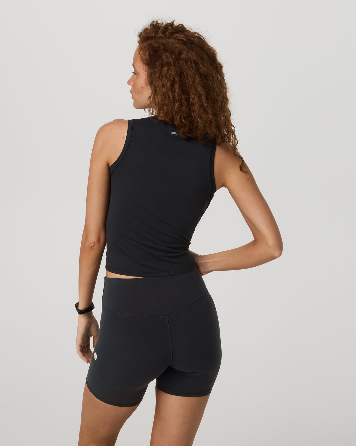 Halo Muscle Tank Women's Solid Black Tank Top - Image 3