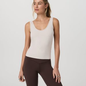 Pose Twin Tank Women's Ecru Heather Tank Top