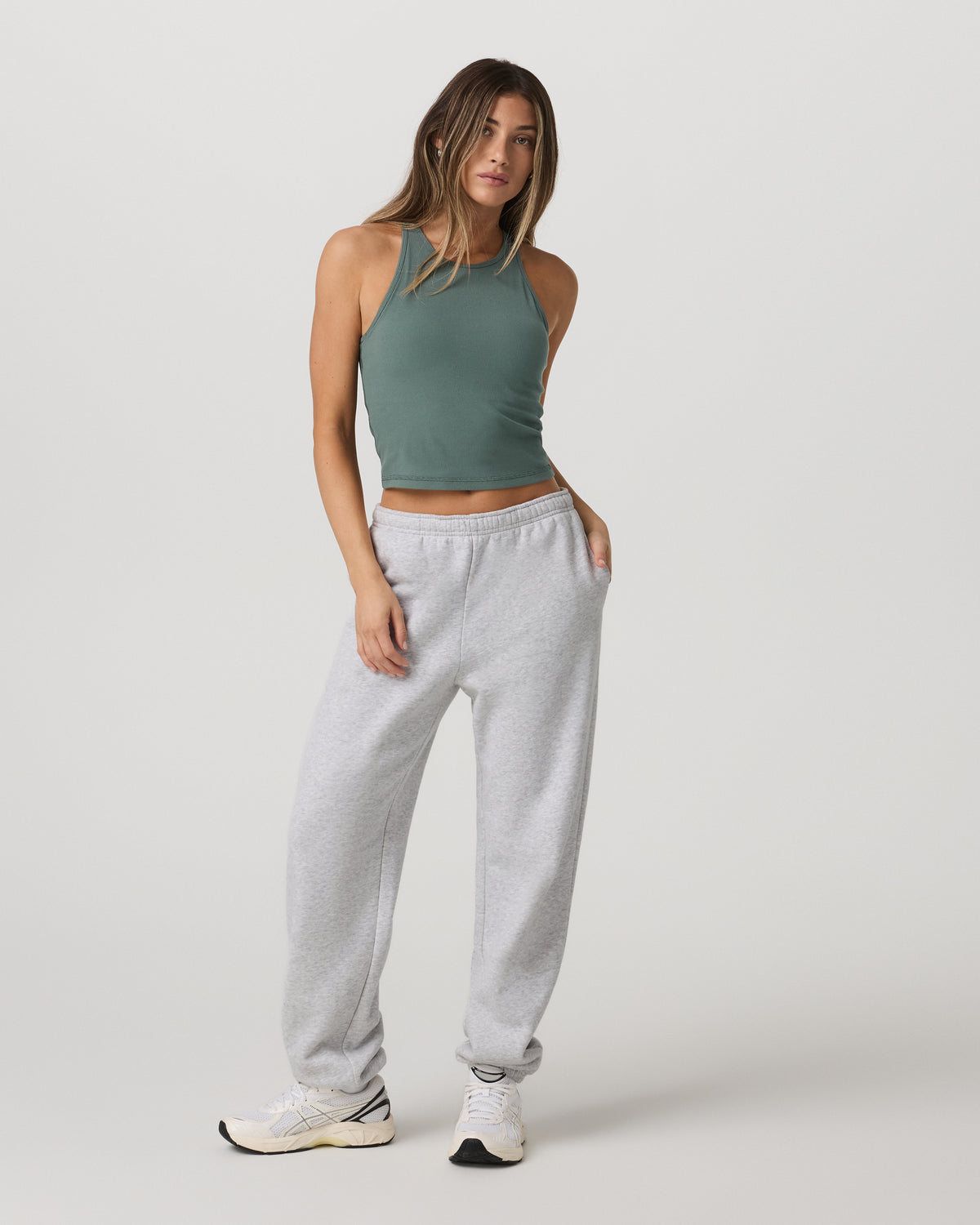 Pose Plyo Tank Women's Agate Green Performance Tank Top - Image 4