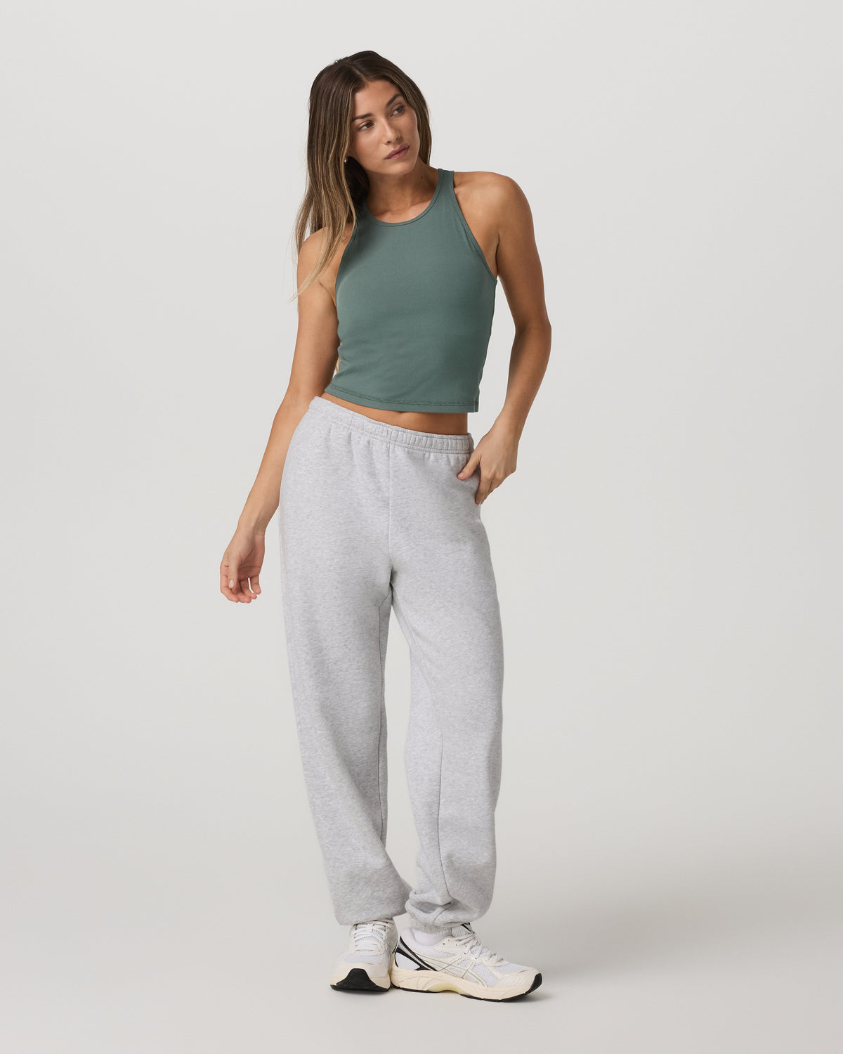Pose Plyo Tank Women's Agate Green Performance Tank Top - Image 6