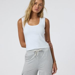 Halo Essential Scoop Tank White