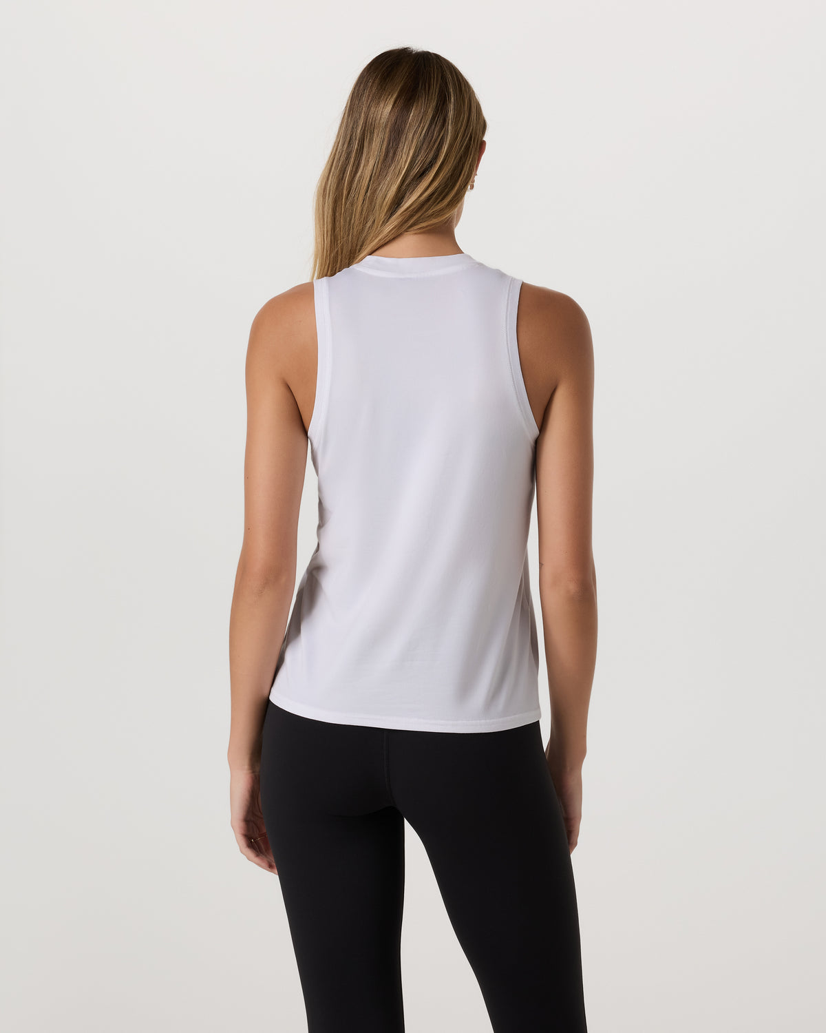 Energy Top Long Women's White Performance Tank Top - Image 3