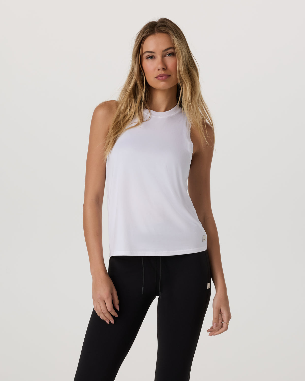 Energy Top Long Women's White Performance Tank Top - Image 5