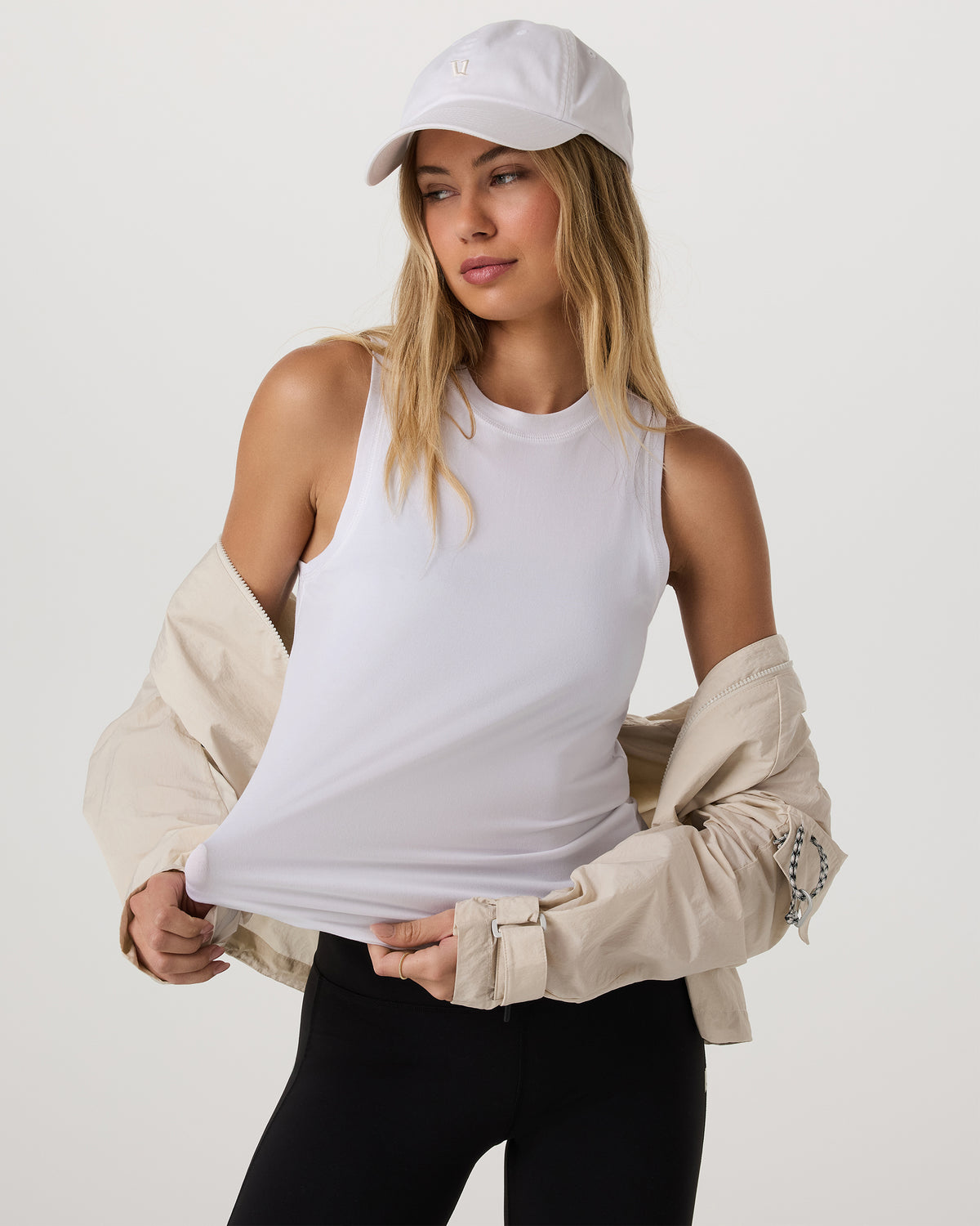 Energy Top Long Women's White Performance Tank Top - Image 6