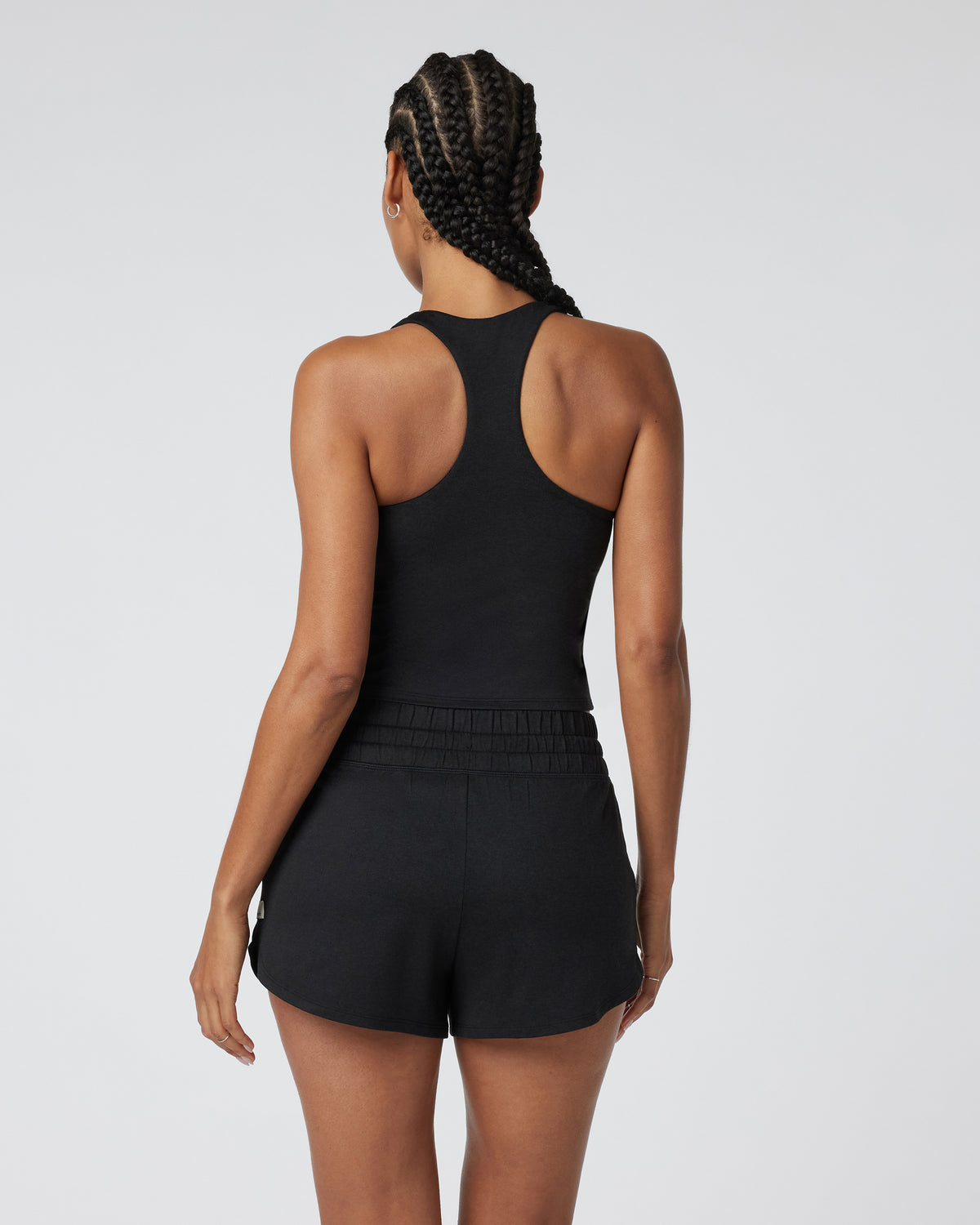Halo Performance Crop 2.0 Black Heather Tank - Image 2