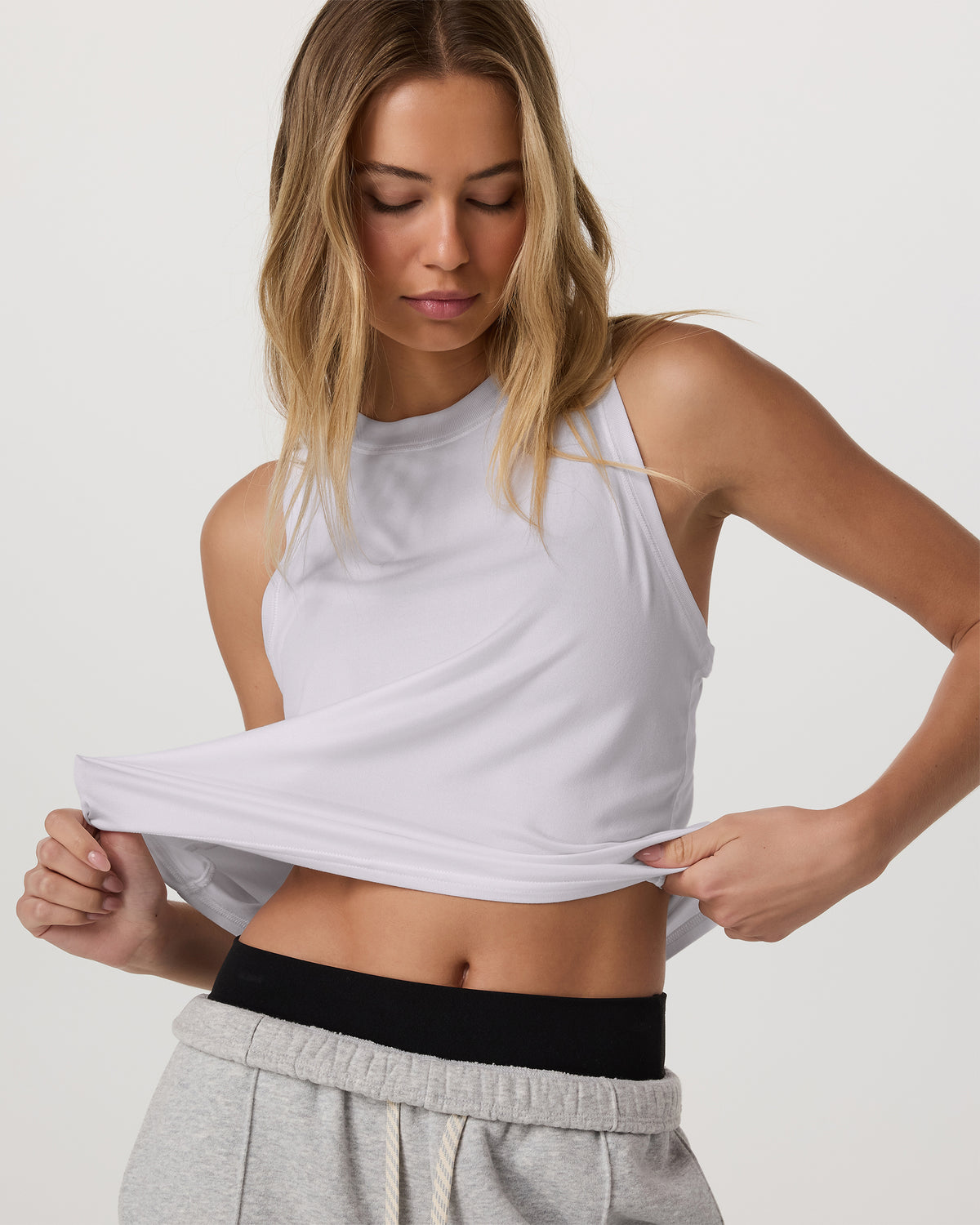 Energy Top Women's White Athletic Tank Top - Image 2