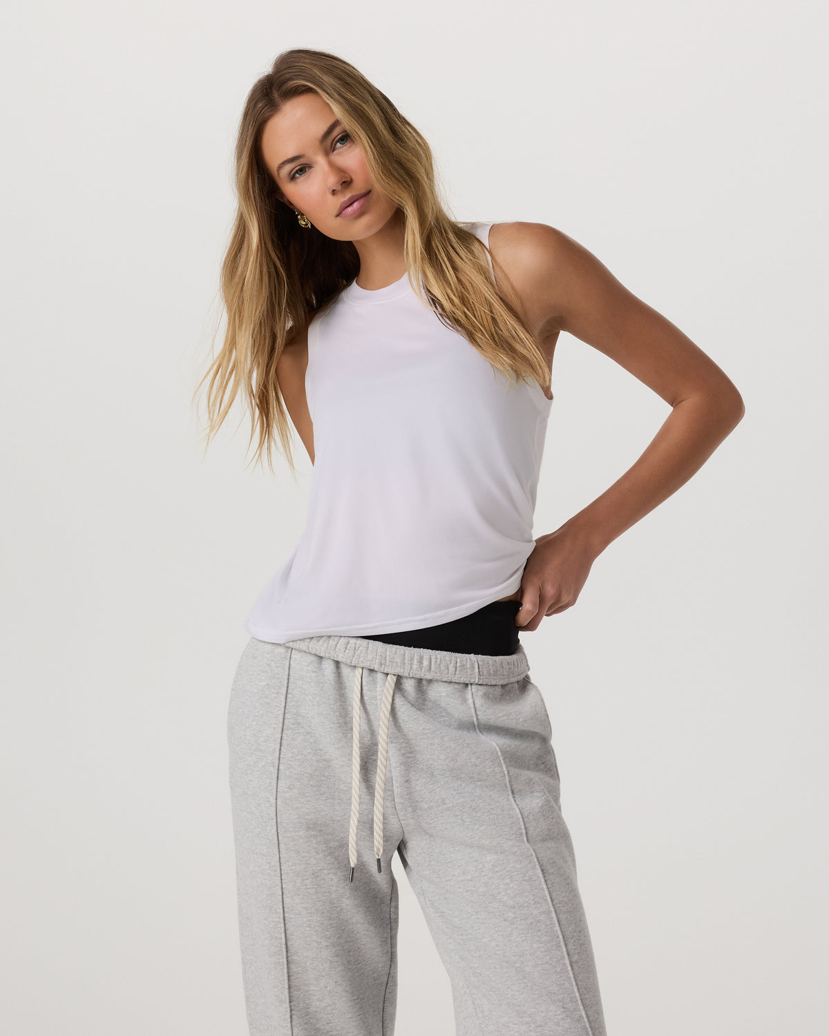 Energy Top Women's White Athletic Tank Top - Image 6
