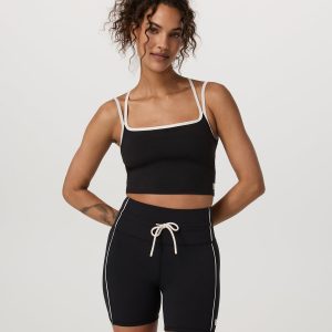 Daily Layered Tank Women's Black Performance Top
