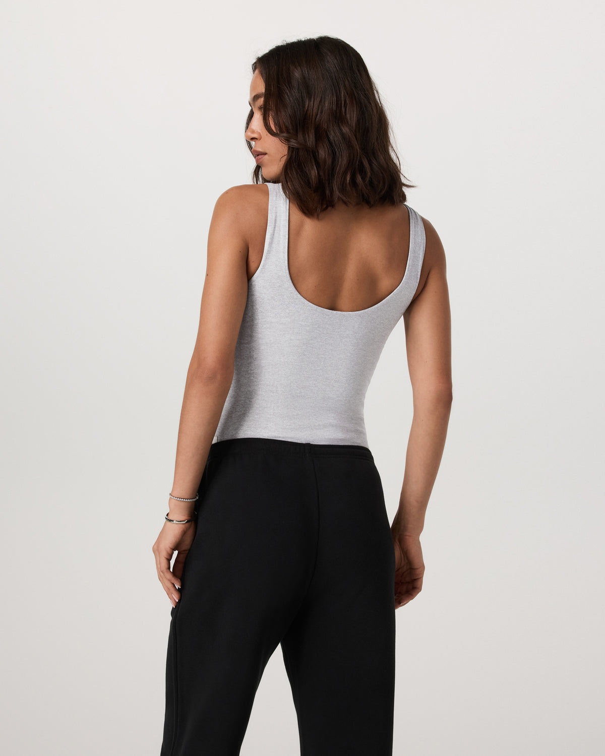 Sleeveless Halo Bodysuit Pale Grey Heather Bodysuit - Image 4
