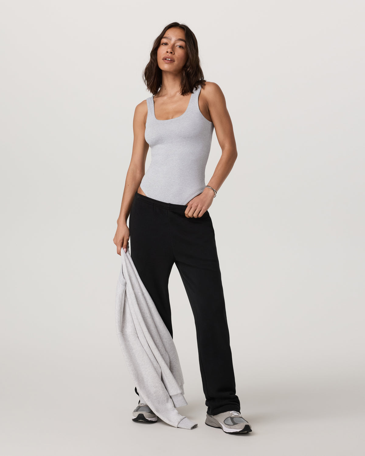 Sleeveless Halo Bodysuit Pale Grey Heather Bodysuit - Image 6