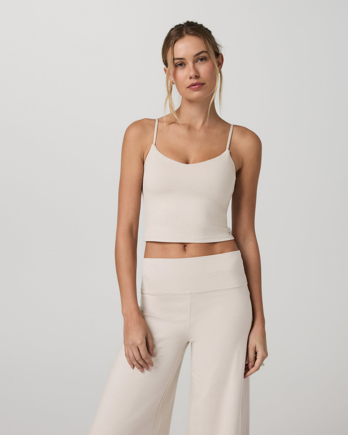 Halo Cami Women's Ecru Heather Performance Knit Top