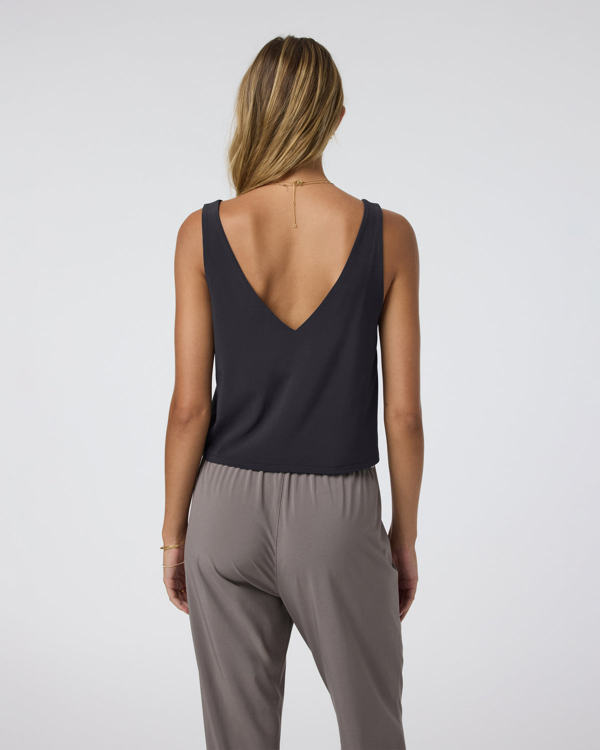 Villa Cropped Tank Black - Image 3