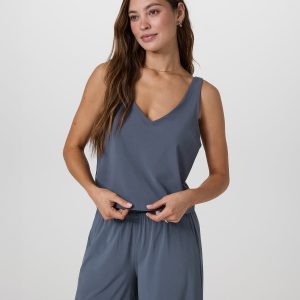 Villa Cropped Tank Azure