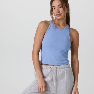 Pose Plyo Tank Women's Bluebell Rib Tank Top