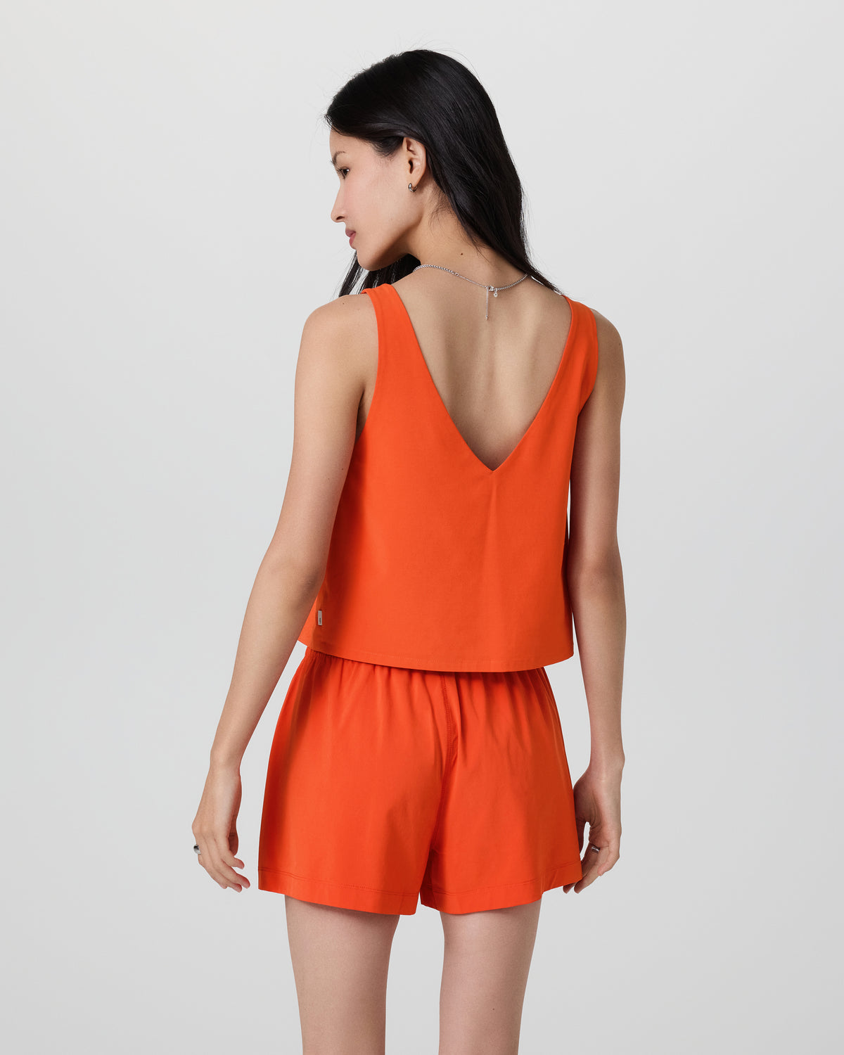 Villa Cropped Tank Bright Poppy - Image 3
