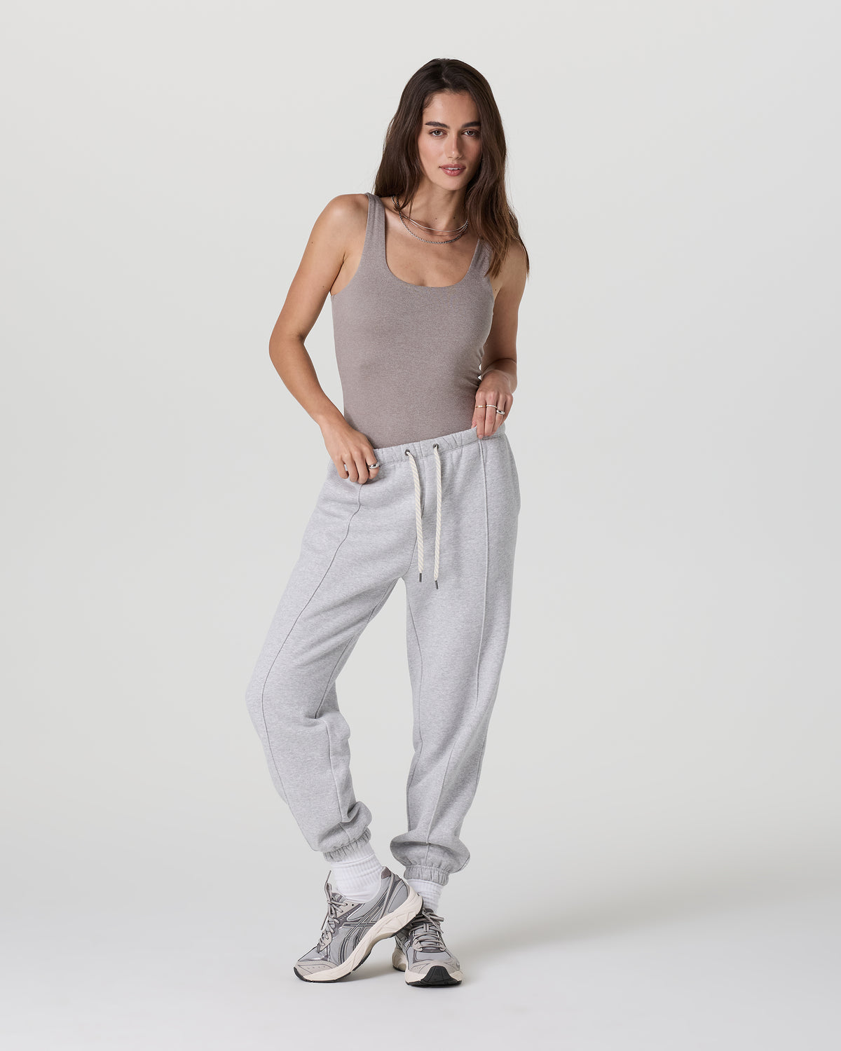 Sleeveless Halo Bodysuit Cobblestone Heather - Image 2