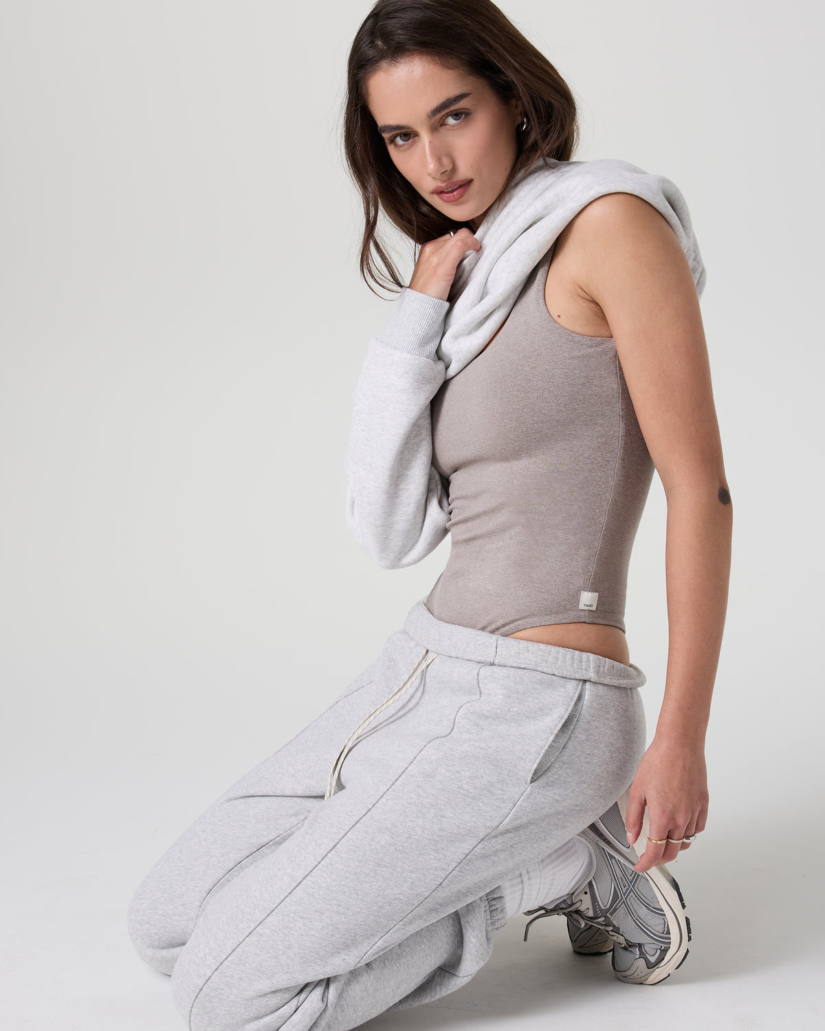 Sleeveless Halo Bodysuit Cobblestone Heather - Image 6
