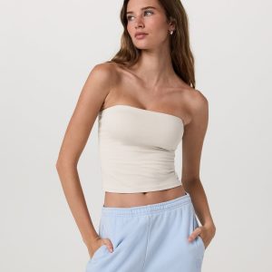 Halo Tube Top Women's Ecru Heather Tube Top