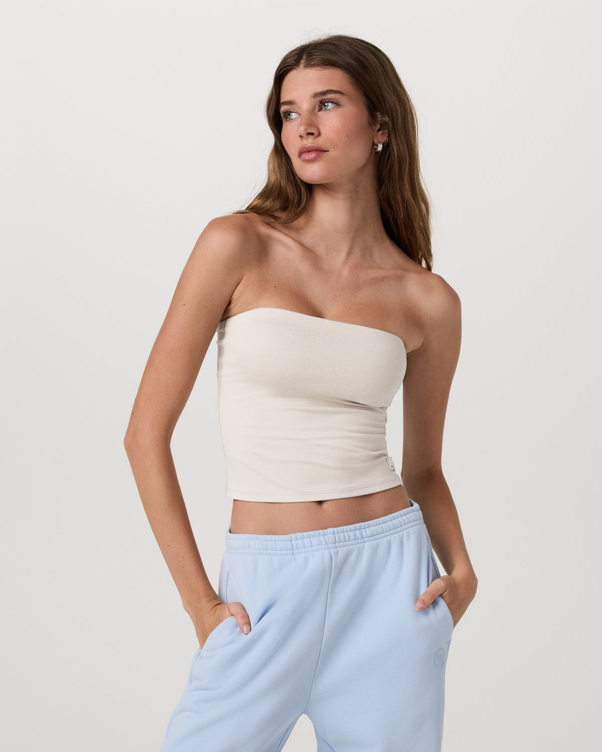 Halo Tube Top Women's Ecru Heather Tube Top