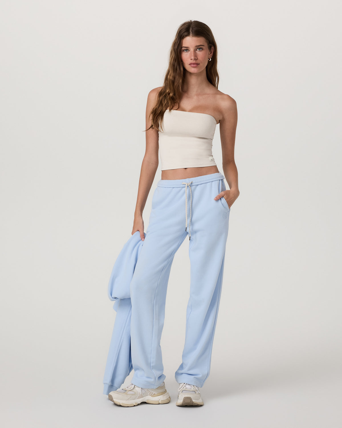 Halo Tube Top Women's Ecru Heather Tube Top - Image 2