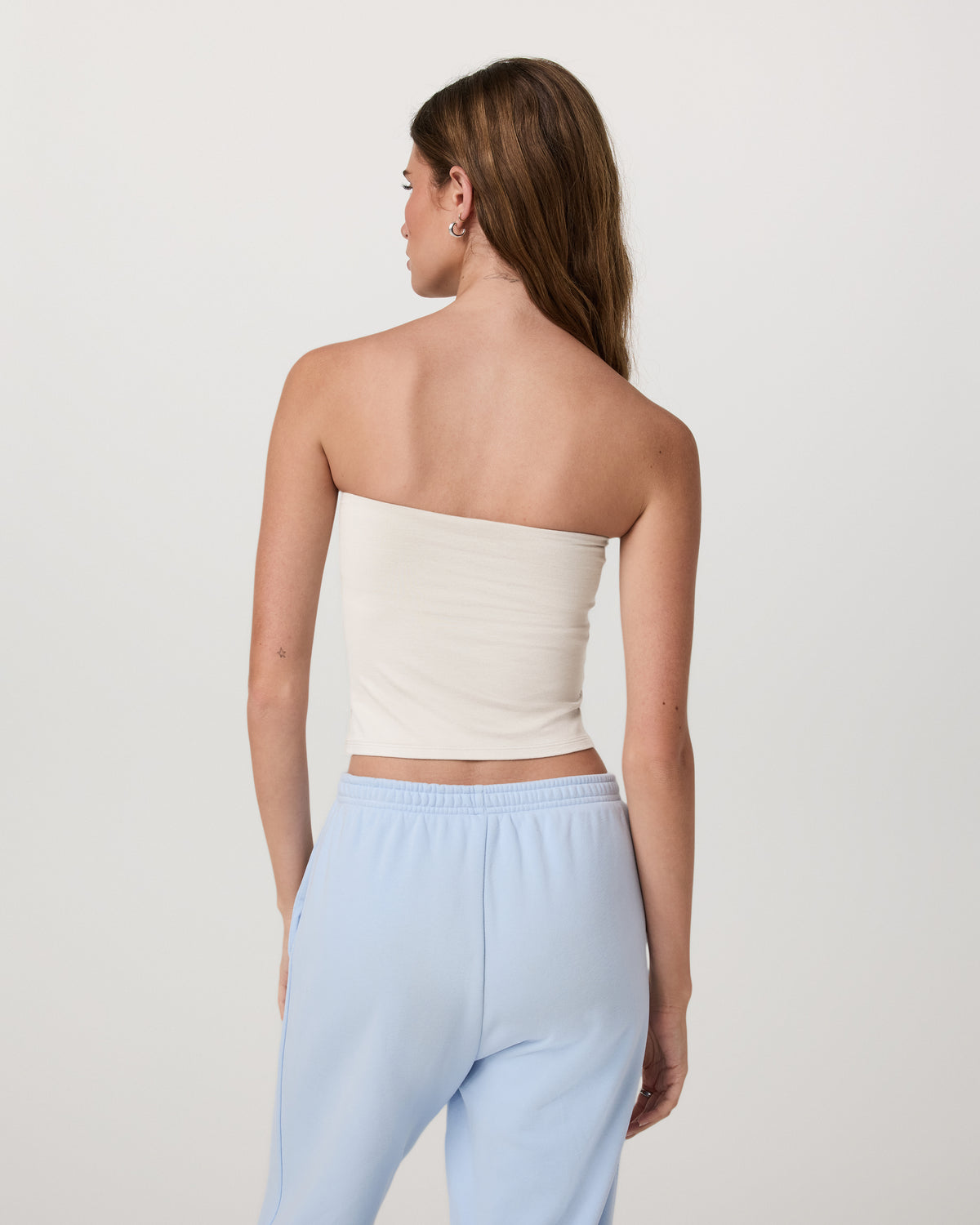 Halo Tube Top Women's Ecru Heather Tube Top - Image 3