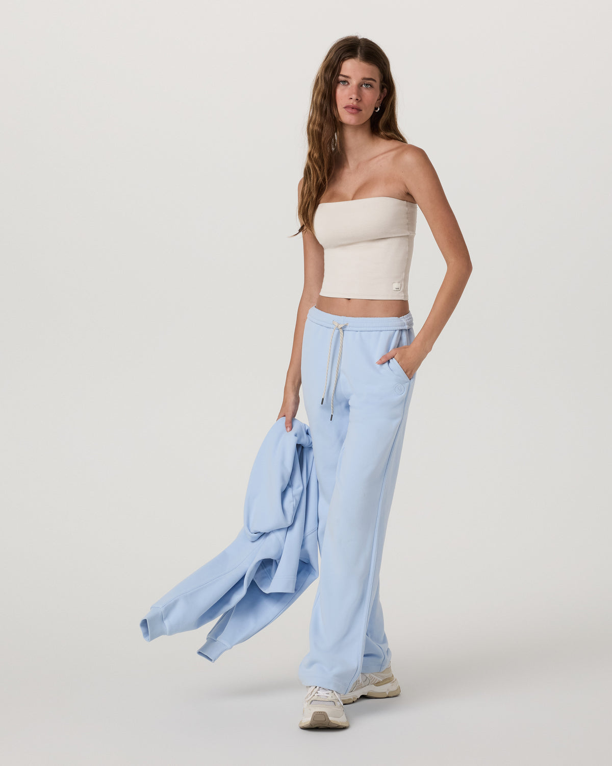 Halo Tube Top Women's Ecru Heather Tube Top - Image 6