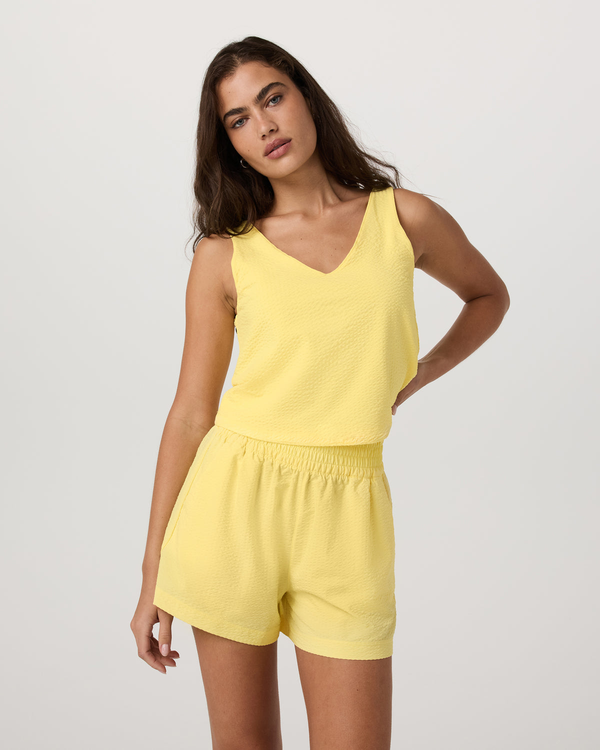 Villa Textured Crop Tank Sunlight - Image 2