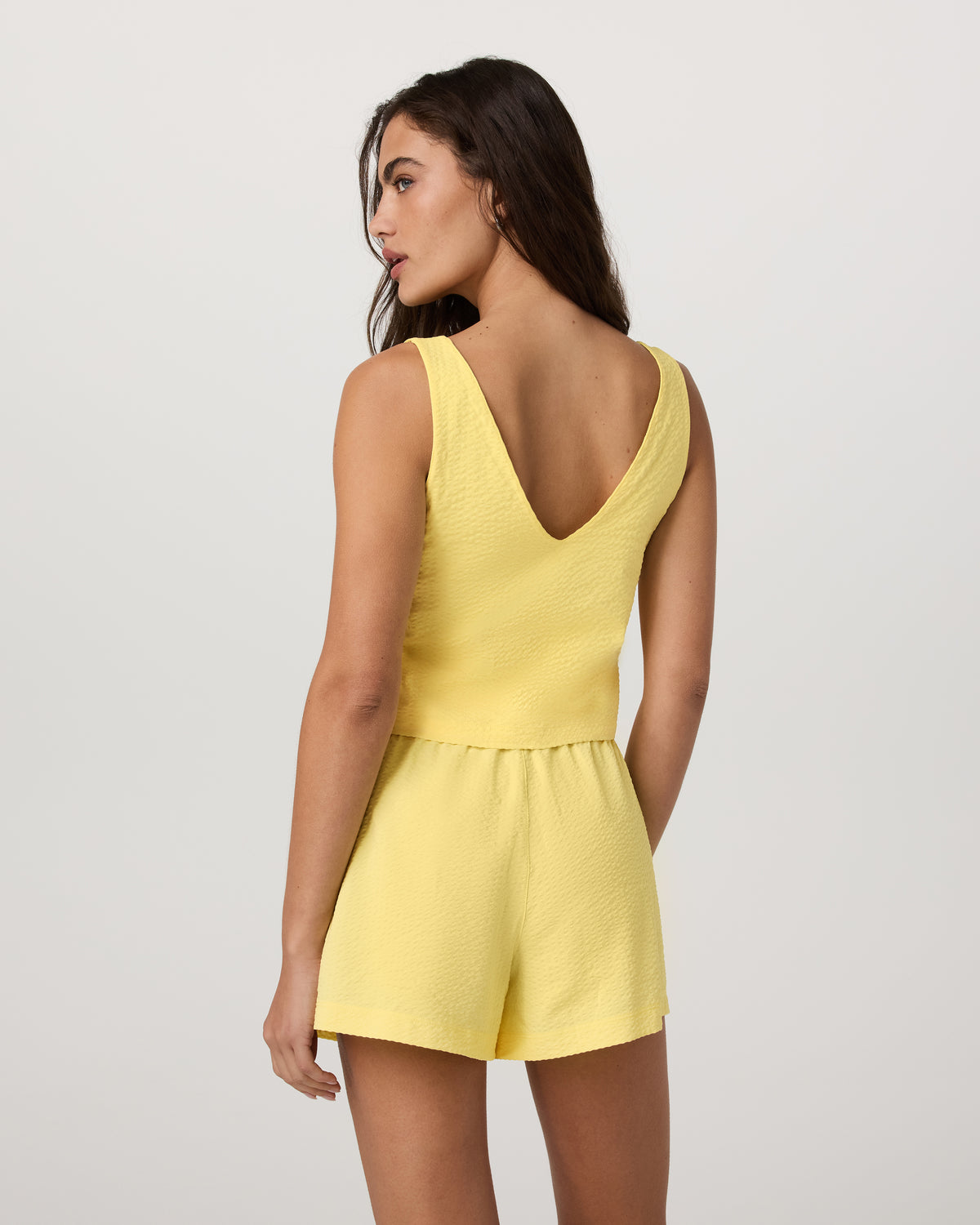Villa Textured Crop Tank Sunlight - Image 3