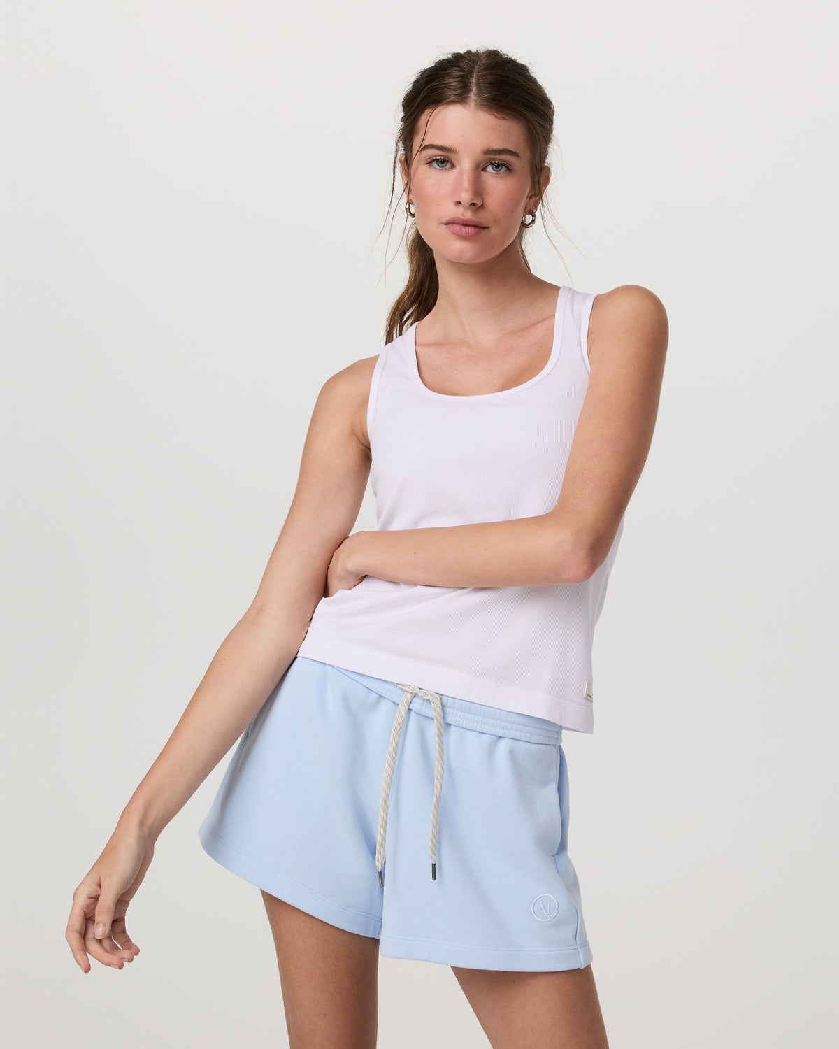 Pose Layering Tank Women's White Tank Top - Image 5
