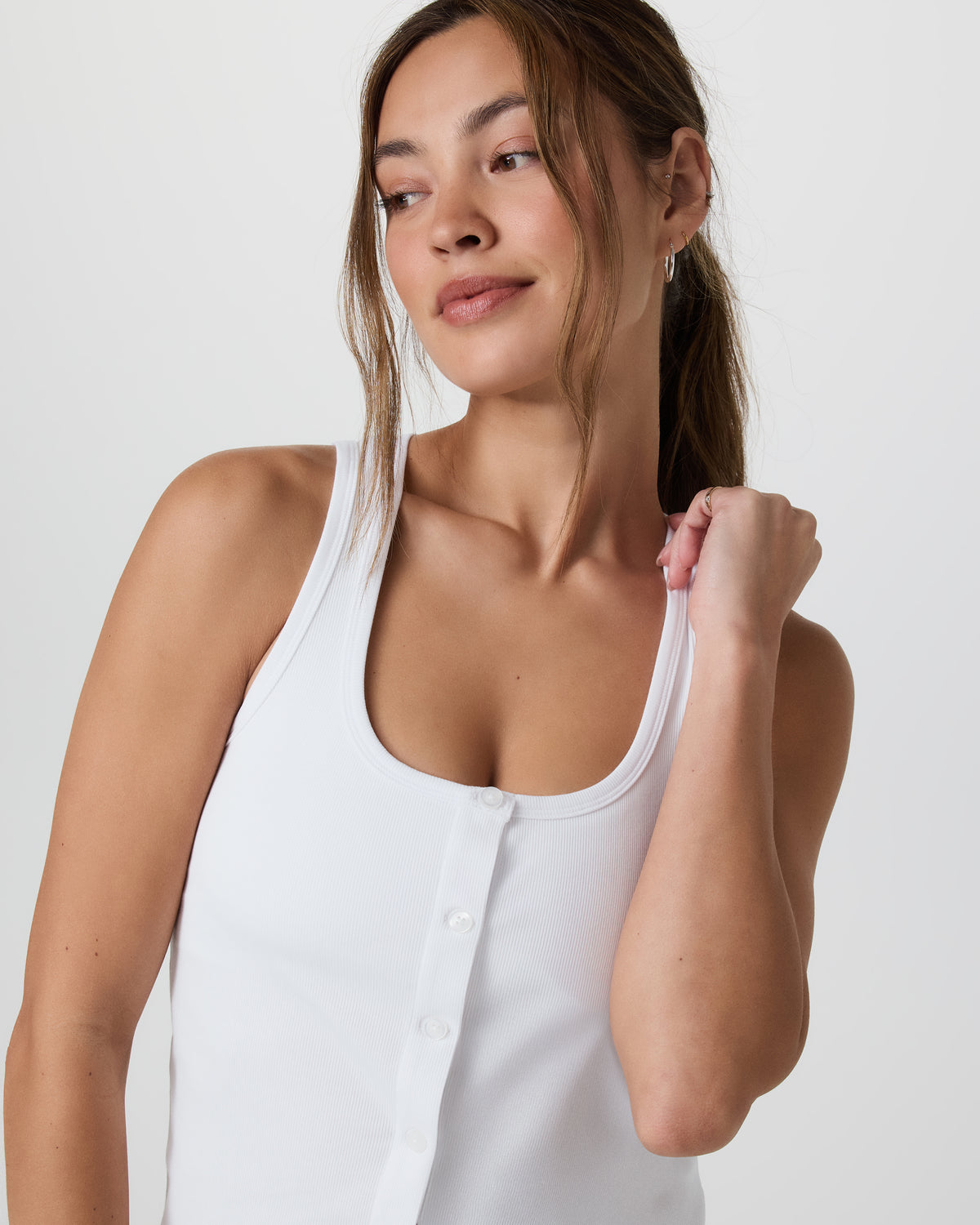 Pose Cardigan Tank White - Image 2