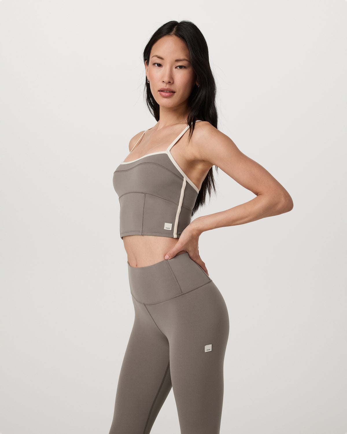 Vuori AllTheFeels? Corset Tank Women's Smokey Taupe Top