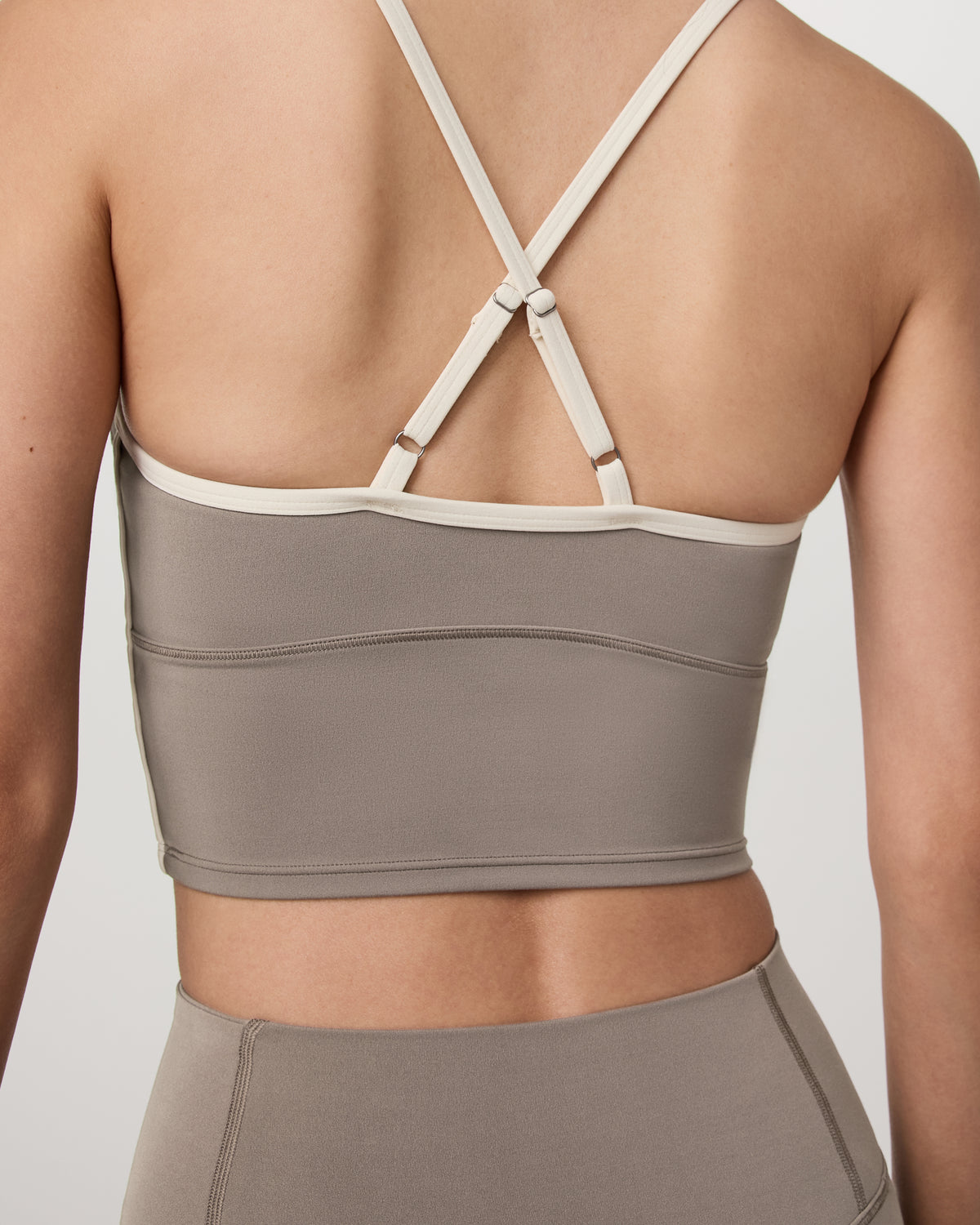 Vuori AllTheFeels? Corset Tank Women's Smokey Taupe Top - Image 3