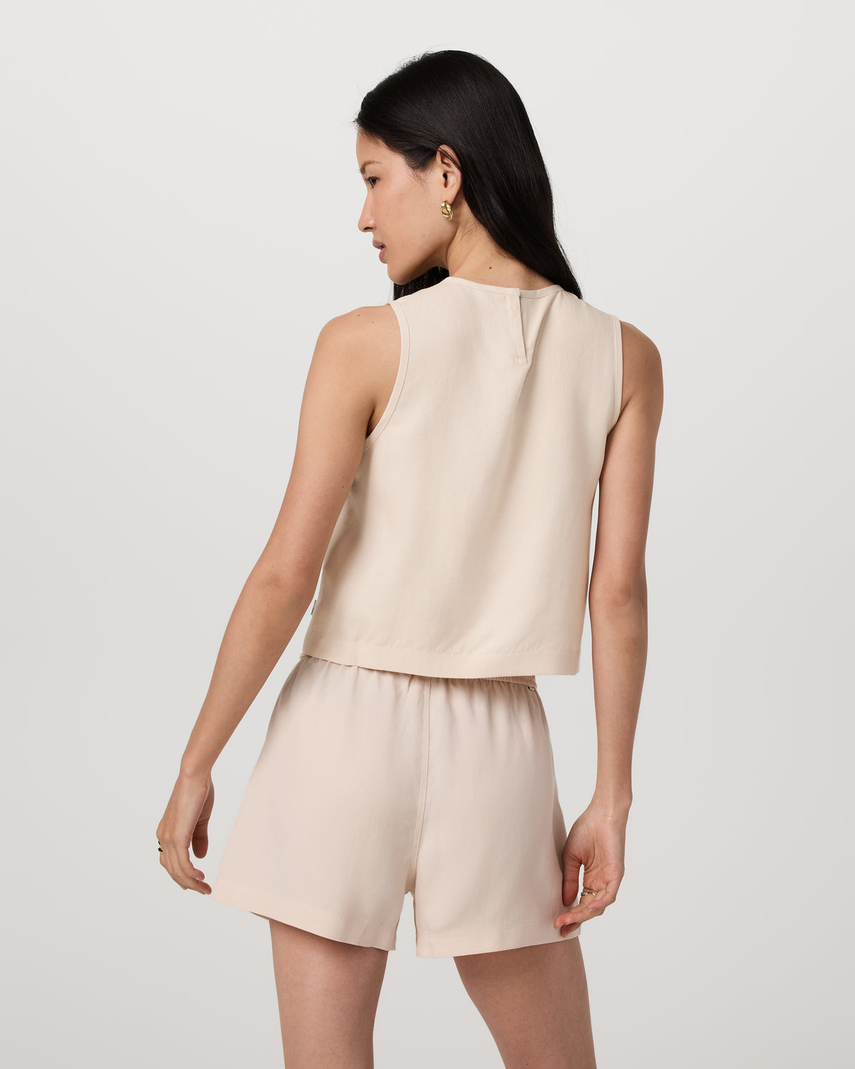 Trestles Twill Crop Tank Women's Sand Dollar Tank Top - Image 3