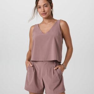 Villa Cropped Tank Zion Rose