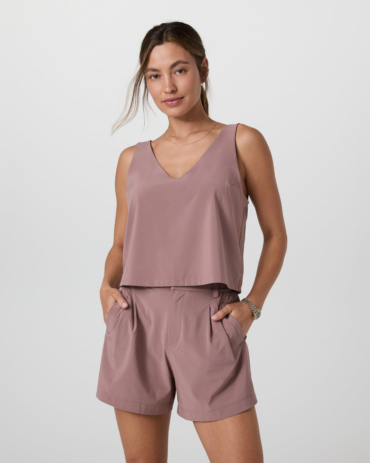 Villa Cropped Tank Zion Rose