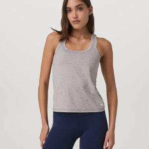 Lux Racerback Tank Women's Light Heather Grey Top