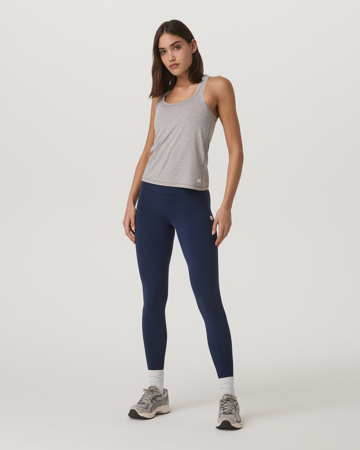 Lux Racerback Tank Women's Light Heather Grey Top - Image 2