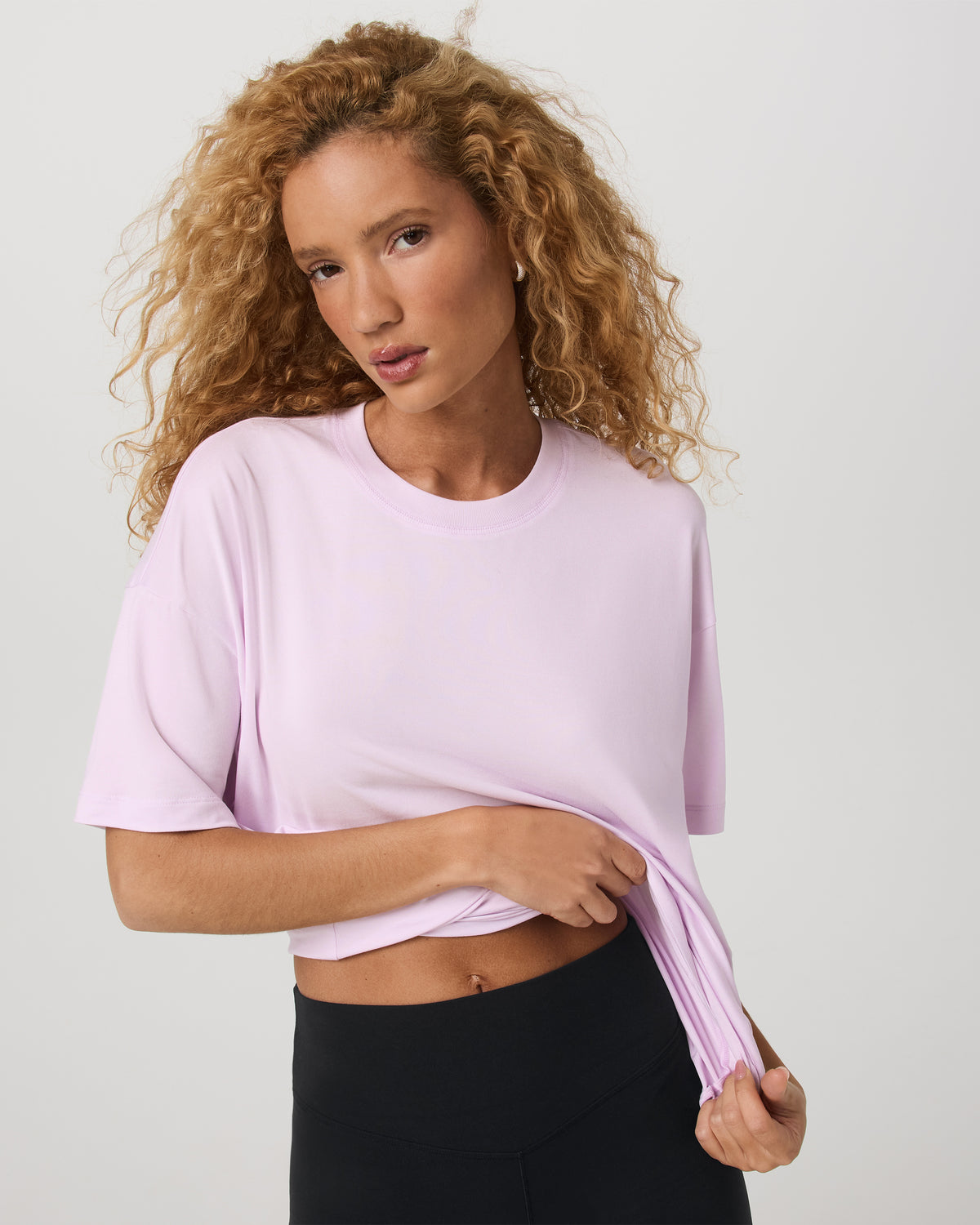 Energy Long Tee Women's Lilac Breeze Heather Tee Shirt - Image 4