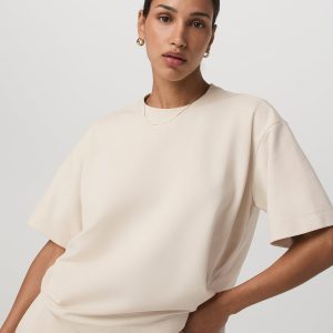 Short Sleeve Maven Oversized Tee Women's Bone Tee Shirt