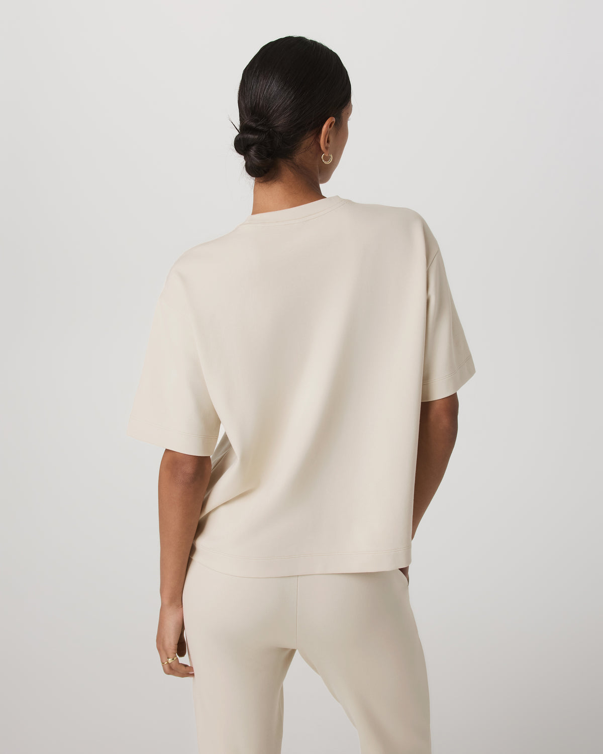 Short Sleeve Maven Oversized Tee Women's Bone Tee Shirt - Image 3
