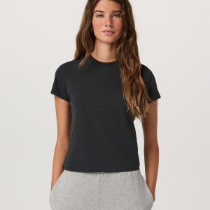 Short Sleeve Feather Classic Tee Washed Black T-Shirt